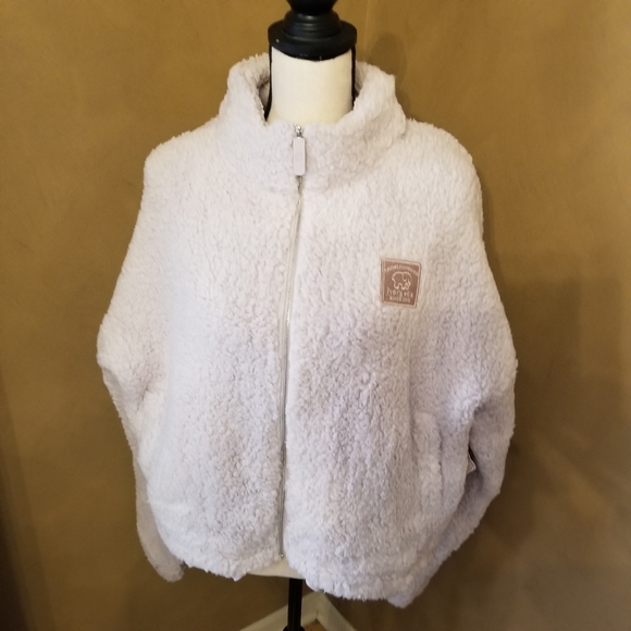 ivory ella fluffy jacket